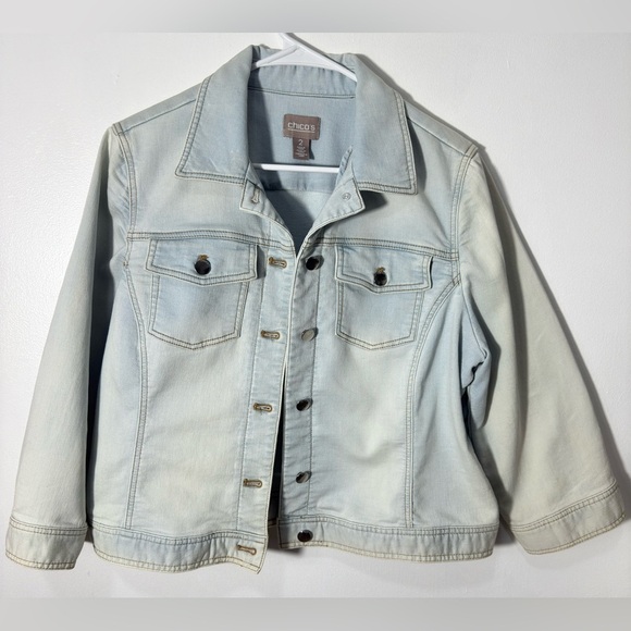 Chico's Dark Blue Skinny Jeans - Picture 5 of 8